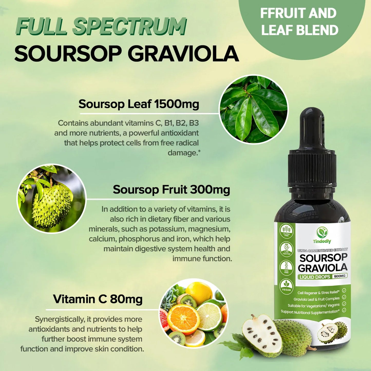 100% Pure Organic Soursop Drop Extract